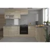 Image de LASSEN Cuisine complète dangle 240x165 cm avec plan de travail - Angle réversible - Décor chêne sonoma