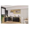 Image de Cuisine complete - MODENA - 270 x 150 cm - Chene artisan et noir mat