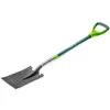 Image de VERTO Bêche droite, longueur totale 1150 mm, manche fibre de verre, tête trempée, manche plastique bi-matière, renfort métal, pour jardin et travaux publics