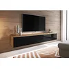 Image de PIASKI Meuble TV Lowboard D 140/180 cm Meuble TV Flottant Couleur Wotan Noir Éclairage LED Optionnel Sans éclairage LED 180 cm