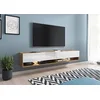 Image de PIASKI Meuble TV Lowboard A 180 cm Meuble TV Flottant Blanc Wotan, éclairage LED en option (sans éclairage LED)