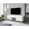 Image de PIASKI Meuble TV Lowboard Carrera 180 cm Meuble TV coloré avec éclairage LED Inclus (Blanc)