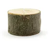 Image de PartyDecoDPW1 Lot de 6 Marque-Places en Bois en Forme de Tronc, Couleur Beige,