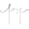 Image de Pick avec inscription « Love » argentée, décoration gâteau de Noël