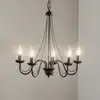 Image de HELam Lustre Malbo à 5 lampes en noir