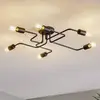 Image de HELam Plafonnier Tube à 6 lampes noir