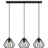 Image de Helam AGAT Plafonnier Barre Droite Noir 65cm