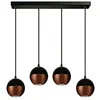 Image de Helam MIDWAY Plafonnier Suspendu Straight Bar Noir, Cuivre 60cm