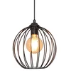 Image de Helam MERCURE Plafonnier Wire Frame Noir 24cm