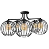 Image de Helam MERCURE Plafonnier Semi-Encastré Multi Bras Noir 75cm