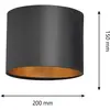 Image de HELam Abat-jour Alba, Ø 20 cm, E27, noir/doré