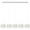 Image de Helam HELEN Plafonnier Suspendu Straight Bar Blanc, Or 115cm