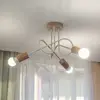 Image de HELam Plafonnier Oxford, beige sable, bois, métal, à 3 lampes, Ø 44 cm