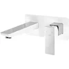 Image de Omnires PM7415CRB Parma Robinet de lavabo encastré, Chrome, White