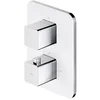 Image de Omnires PM7436CRB Parma Robinet thermostatique de Douche et de Baignoire à encastrer, Chrome/White