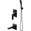 Image de Omnires SYSPMW01BL Parma Système de Baignoire encastré, Black Mat