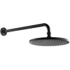 Image de Omnires WGSET1BL Slimline Pommeau de Douche à Effet Pluie avec Bras, ø25 cm, Noir