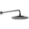 Image de Omnires WGSET1NI Slimline Pommeau de Douche à Effet Pluie avec Bras, ø25 cm, Nickel
