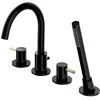 Image de Omnires Y1232BLGL Y Robinet de Baignoire 4 Trous, Black/Gold