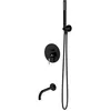 Image de Omnires SYSYW01BLGL Y Système de Baignoire encastré, Black/Gold