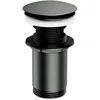 Image de Omnires A706GR, Bouchon clic-clac pour lavabo avec trop-plein KLIK-KLAK, Graphite
