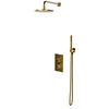 Image de ECOLAM Contour Système de Douche thermostatique encastré, Brushed Gold