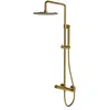 Image de Omnires CT8044GLB Contour Système de Douche thermostatique en saillie, Brushed Gold