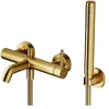 Image de Omnires Y1231GLB, Robinet de baignoire avec ensemble de douche Y, Brushed gold