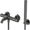 Image de Omnires Y1231GR, Robinet de baignoire avec ensemble de douche Y, Graphite