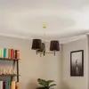 Image de Argon Lustre Polo, à 3 lampes, noir/laiton foncé
