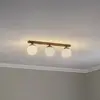 Image de Argon Plafonnier Fatis verre opale/noir à 3 lampes long