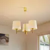 Image de Argon Suspension Polo Plus à 3 lampes laiton/crème