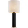 Image de Argon Lampe à poser Romina avec abat-jour en lin, pied noir