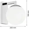 Image de Argon Applique murale LED Aseor, verre, chrome