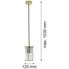 Image de Argon Suspension d'extérieur Nora, doré/transparent, IP44, verre