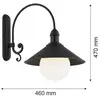 Image de Argon Applique d'extérieur Enduro, noir, acier, verre, IP44, E27