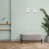 Image de Argon Applique murale Emoti, beige, à 2 lampes, acier, longueur 27 cm