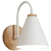 Image de tooLight Applique murale intérieure APP933-1W lampes murales en métal, bois pour le salon, la chambre à coucher (Blanc)