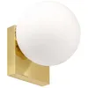 Image de tooLight Applique murale intérieure APP1009-1W lampes murales en verre, métal pour le salon, la chambre à coucher (blanc, doré)