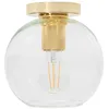Image de tooLight Lampe à Suspension APP1175-1W Lustre Plafonnier Éclairage de Plafond en verre, métal pour Salon Chambre Cuisine Couloir (or)