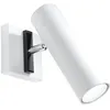 Image de SOLLUX Applique DIREZIONE Lampe Individuelle Éclairage Mural Acier Ampoule LED Abat-Jour Rond Minimaliste Installation Facile Couleur Blanc 8x16x8 cm 10 x 16 x 10 cm