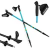 Image de Spokey Meadow Bâtons de randonnée Pliables réglables 105-135 cm pour Homme et Femme avec système Anti-Chocs (Noir/Bleu)