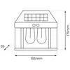 Image de Milagro Lighting Applique d'extérieur LED solaire Filo Double, noir, IP44