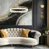 Image de Milagro Lighting Suspension LED Preciosa, or/cristal, acrylique, Ø 60 cm