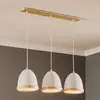 Image de Eko-Light Suspension Studio avec décor bois à 3 lampes blanc