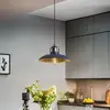 Image de Eko-Light Suspension Felix, bleu/doré, à 1 lampe