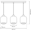Image de Eko-Light Suspension Sombra, ambre, à 3 lampes, allongée