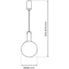 Image de Eko-Light Suspension Toronto, boule en verre chromé transparent, Ø 25 cm