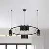Image de Eko-Light Suspension Genesis, aluminium, noir, 10 x GU10, Ø 60 cm