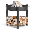 Image de Cookking - Braséro de jardin surélevé en acier MONTANA HIGH de 60 à 80cm de diamètre avec bûcher - Ø 80 cm
